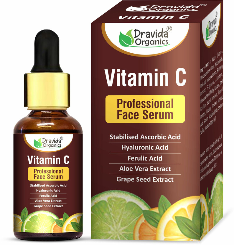 Dravida Organics Vitamin C Serum for Skin Brightening, UV Damage & Glow (Stable Vit C Serum)(30 ml)