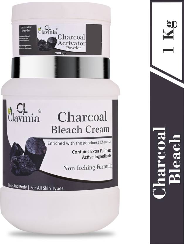 CLAVINIA Professional Charcoal Bleach Cream With Activator 1 kg Price in India, Buy CLAVINIA