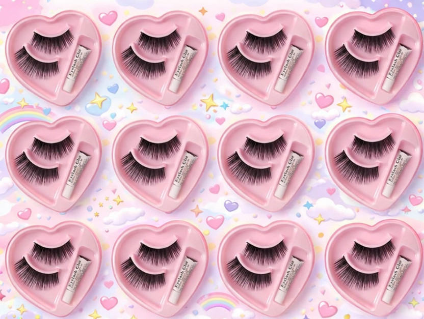 GABBU Pairs Fluffy Winged Lashes Cat Eye Synthetic Fiber Wispy Eyelash Extensions(Pack of 12)