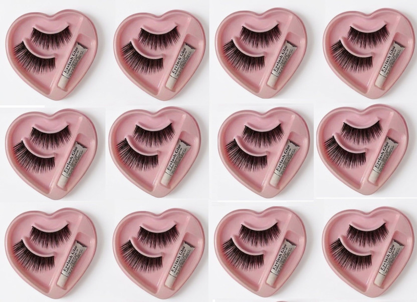 GABBU False Eyelashes Set Natural Fake Eyelash(Pack of 12)