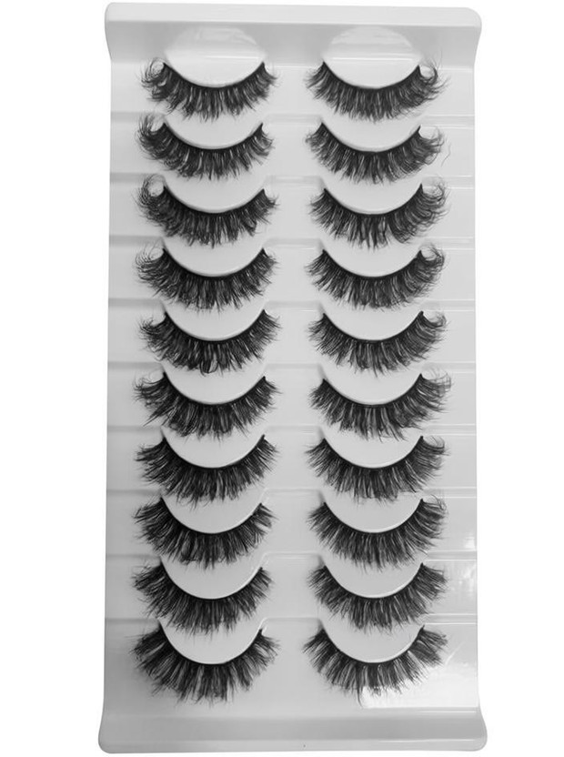 Plusbeauty Plusbeauty Vanity False Eyelash Eye Makeup Long Natural 10 Pair Reusable False Eyelashes(Pack of 10) - Flipkart Deal