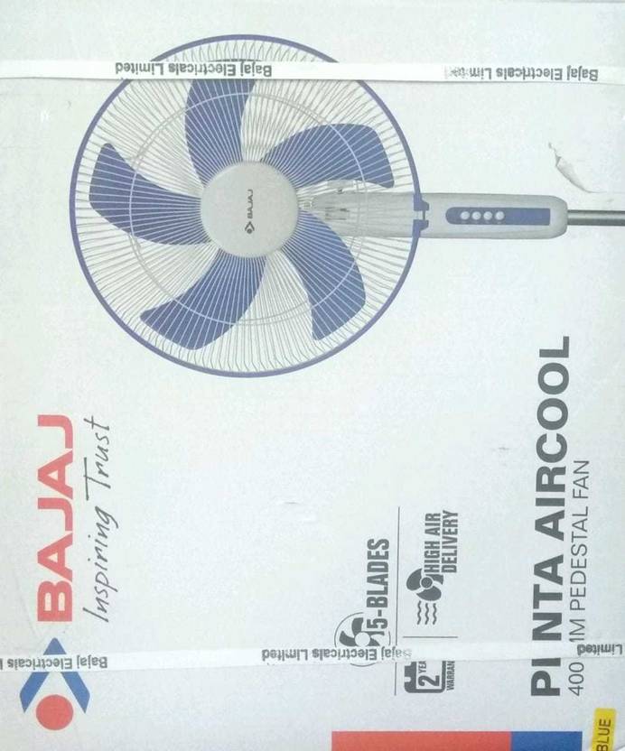 BAJAJ PENTA AIRCOOL 400MM PEDESTAL FAN 400 mm Silent Operation 5 Blade