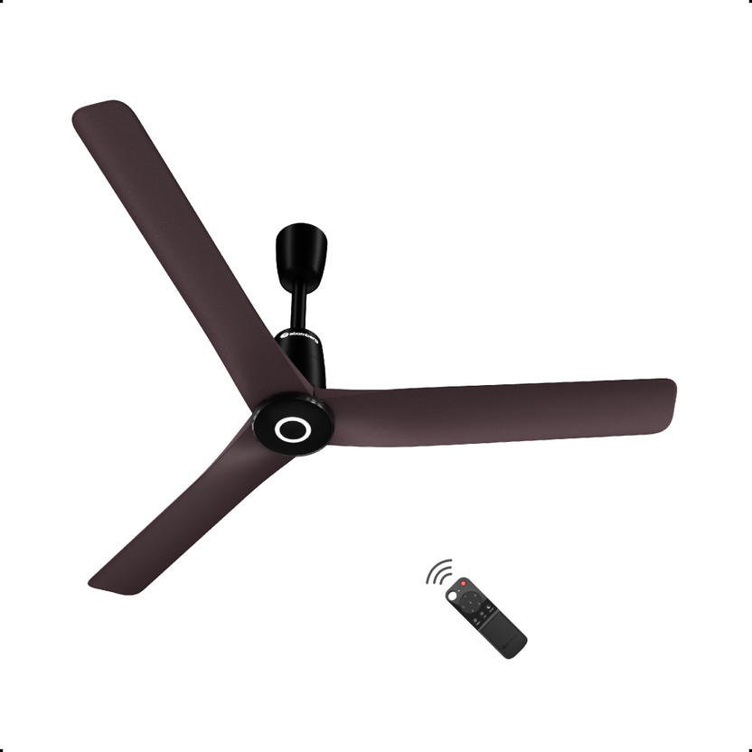 Atomberg Aris Contour Smart|Voice Control|Best Air Flow|Silent|Award Winning Decor Design with 5 Year Warranty BLDC Motor with Remote 1200 mm Ceiling Fan(5 Star | Umber Brown | Pack of 1)