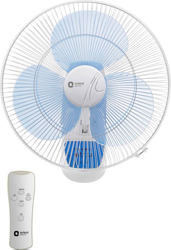 Orient Electric Orient wall 49 with remote 400 mm Silent Operation 3 Blade Wall Fan Price in