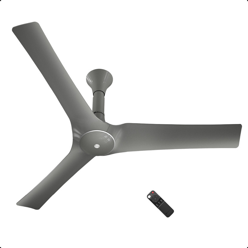 Atomberg Aris Gladius Smart, IoT, Advance Air+ technology, Silent Operation, ABS Blades, with 5 Year Warranty BLDC Motor with Remote 1200 mm Ceiling Fan(5 Star | Sand Grey | Pack of 1)