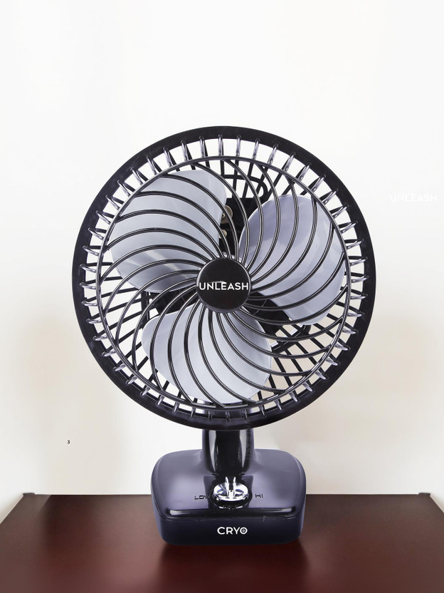 unleash CRYO | HIGH SPEED | 9 INCH | 230 MM | TABLE FAN | FOR HOME with 1 Year Warranty Energy Saving 230 mm Table Fan(Black | Pack of 1)