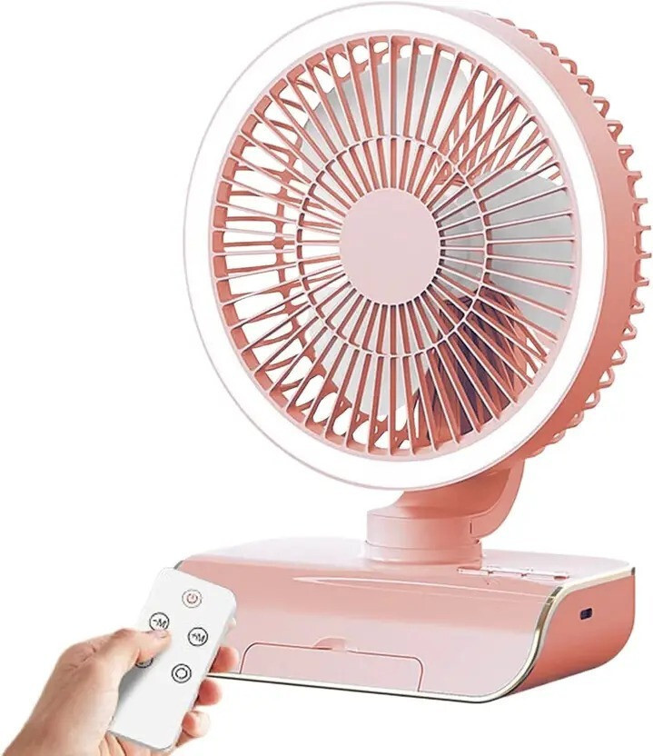 Sampri Water Cooling Fan Air Conditioner with Remote Control Room Spray Humidifier 40 mm Table Fan(Light Pink | Pack of 1)