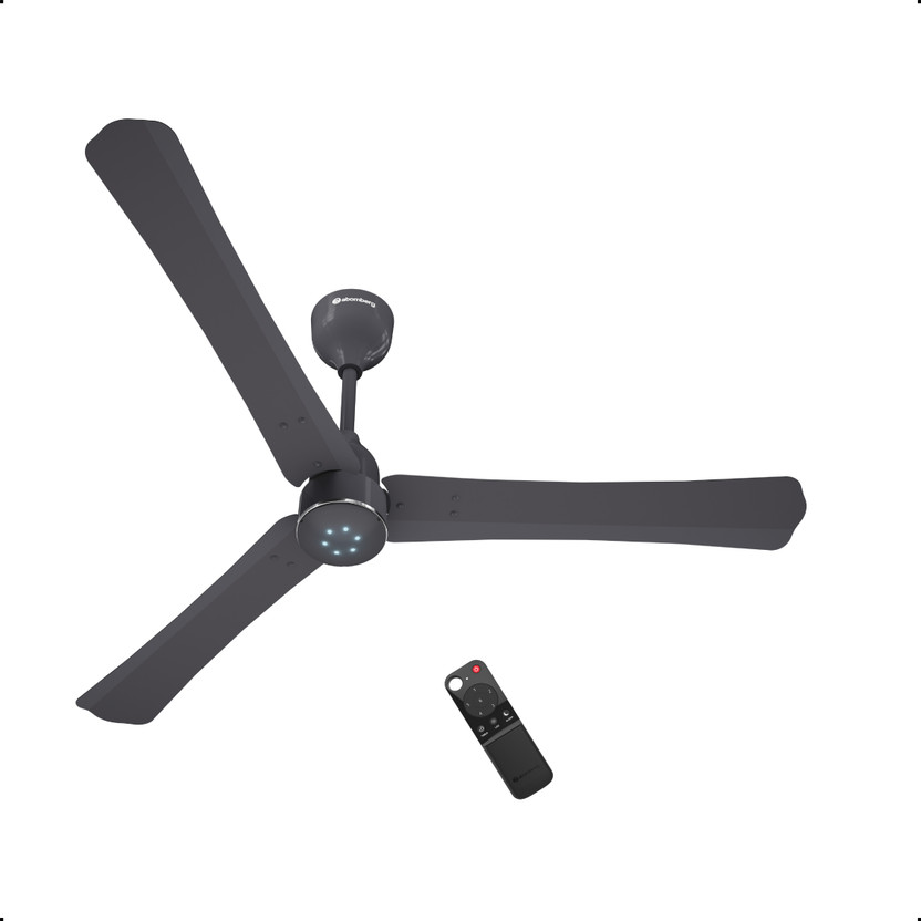 Atomberg Renesa Halo Smart|Voice Controlled|High Air Flow|Low Noise|LED Speed Indicator with 3 Year Warranty BLDC Motor with Remote 1200 mm Ceiling Fan(5 Star | Pebble Grey | Pack of 1)