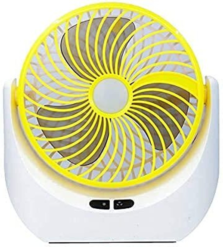 Lalson's High-Speed 4000mAh Rechargeable Table Fan with LED Light, Portable Fan, USB Fan, USB Battery Powered Quiet Personal Fan, 3-Speed For Home, Office, Kitchen USB Fan(Green, White)