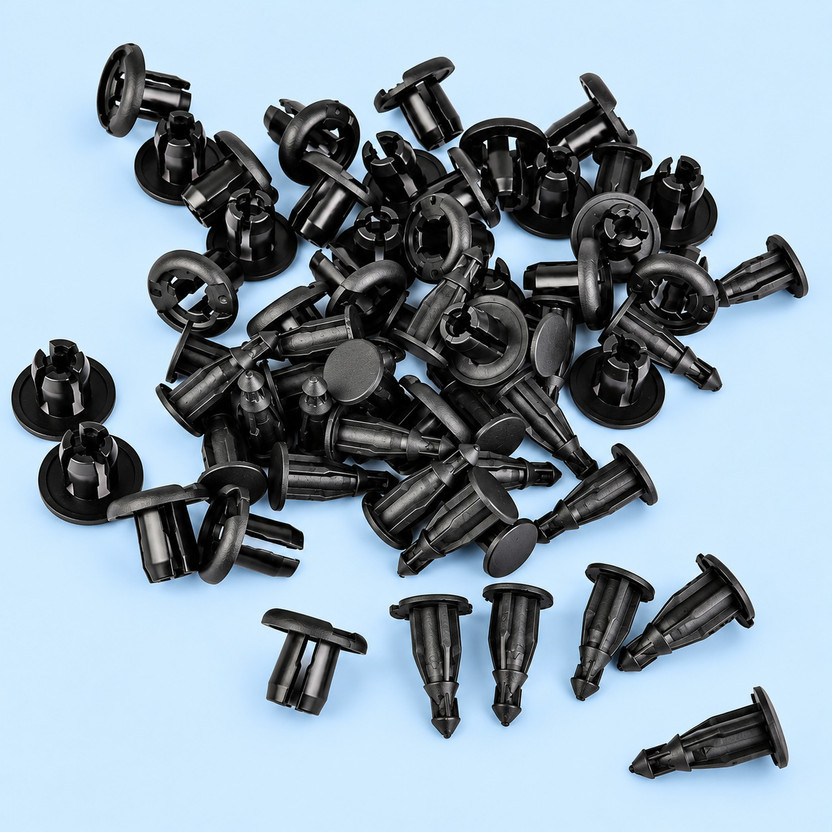 BBBIKINI Universal Black Plastic Car Body Panel Retainer Push Clips for Fender & Bumper B Fastener(Bumper, Fender, Door Panel, Mudguard)