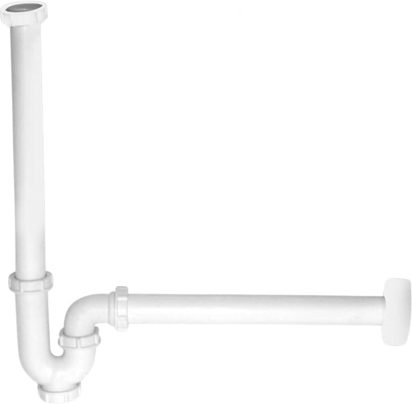 Pluto P Bottle Trap for Basin Sink PVC Durable Bathroom Waste Trap Pipe Flange Faucet(Wall Mount Installation Type)