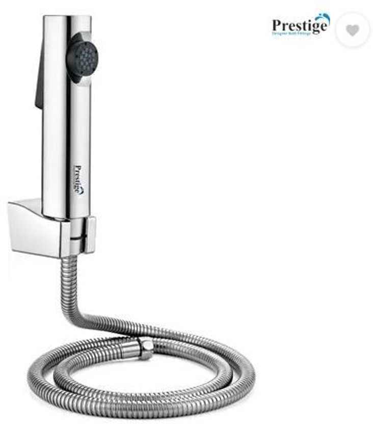 Prestige KHL26 High Pressure Snowbell ABS Health Faucet with 1mtr ss tube and wall hook Health  Faucet(Spread Fit Installation Type)