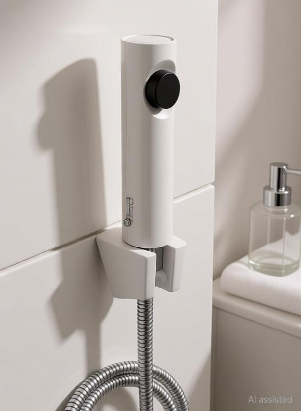 Prestige KHL21 ABS with SS-304 Grade 1mtr Flexible Hose Pipe and Hook Health  Faucet(Spread Fit Installation Type)