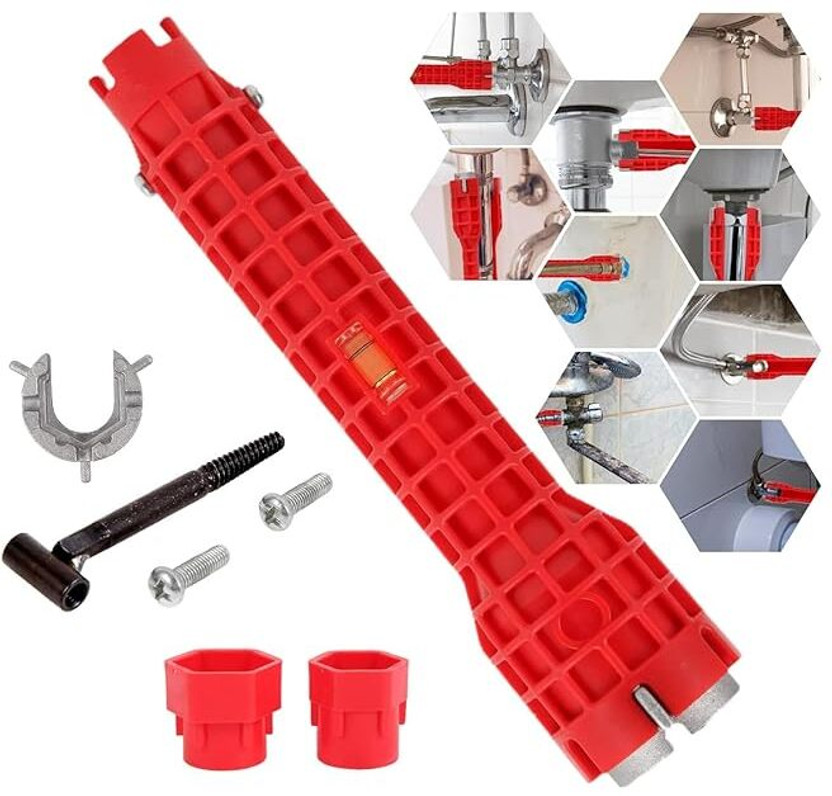 Wendover Wendover 8 In 1 Plumbing Installation & Removal Tool – Universal Sink Faucet Basin Multi-purpose Plunger - Flipkart Deal