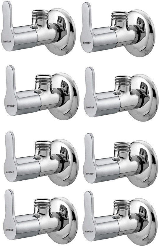Ramya Eva Angle Cock Pack OF 8 Heavy Stainless Steel Premium Quality For Bathroom And Kitchen tap Brass Angle Cock Faucet(Wall Mount Installation Type)