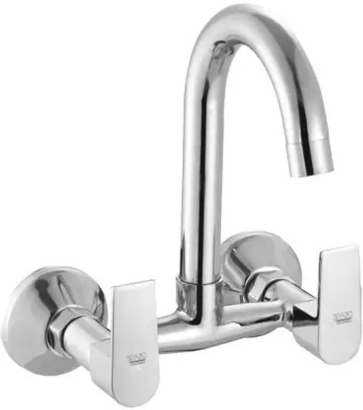 Spazio Aria Brass Heavy Hot & Cold Kitchen Sink Mixer Tap With 360 Degree Rotational Spout For Kitchen Sink Kitchen Mixer Faucet(Wall Mount Installation Type)