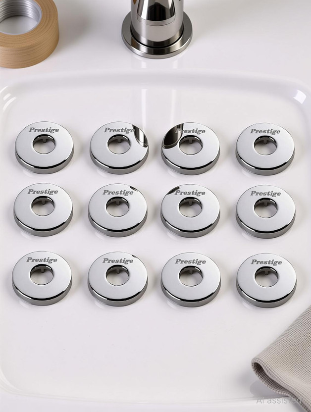 Prestige Prestige Wall Flange Set Of 12 For Bib Cock Sink Cock Angle Cock Bathroom Kitchen All type Taps Flange Faucet(Spread Fit Installation Type) - Flipkart Deal