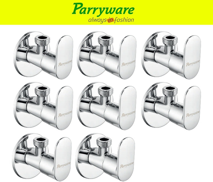 Parryware Ovalo Brass angle valveTap set of 8 pic 120 Ovalo brass angle valveTap with wall flange set of 8 pic 120 Angle Cock Faucet(Wall Mount Installation Type)