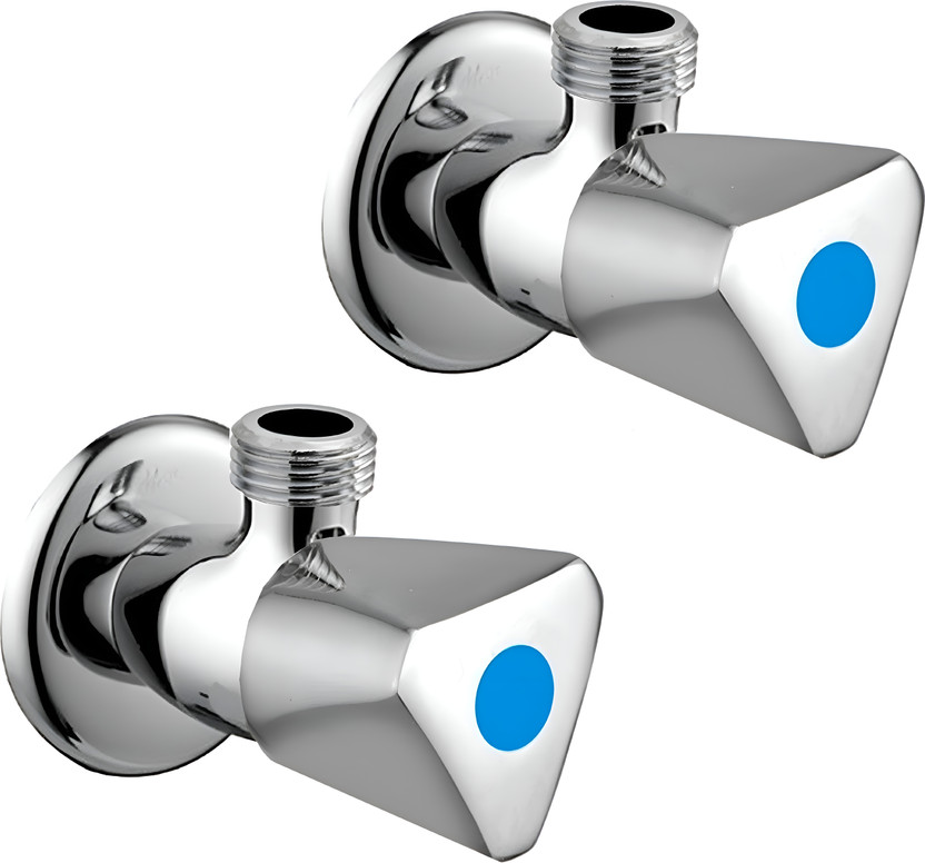 Kyari - Polygon Angle Valve With Brass Disk (Pack Of 2) - AV783 Angle Cock Faucet(Wall Mount Installation Type)