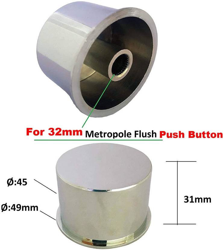 VicTac Brass Push button 32mm Metropole Flush Valve Jaquar type sava