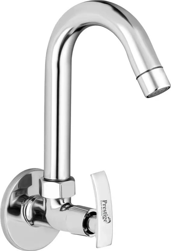 Prestige SINK COCK (HEAVY DUTY) WITH ROTATING BRASS SPOUT KITCHEN SINK TAP [SINK TAPS] KITCHEN TAP Sink Tap Faucet(Wall Mount Installation Type)