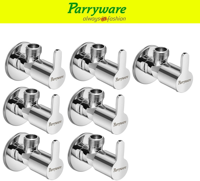Parryware Cute Brass angle valveTap set of 7 pic 395 Cute brass angle valveTap with wall flange set of 7 pic 395 Angle Cock Faucet(Wall Mount Installation Type)