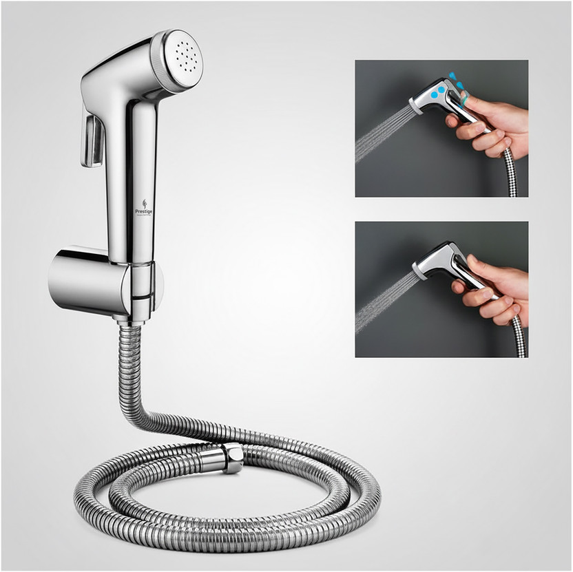 Prestige SMALL CONTI health with 1mtr flexible SS Tube and Wall Hook Health  Faucet(Wall Mount Installation Type)