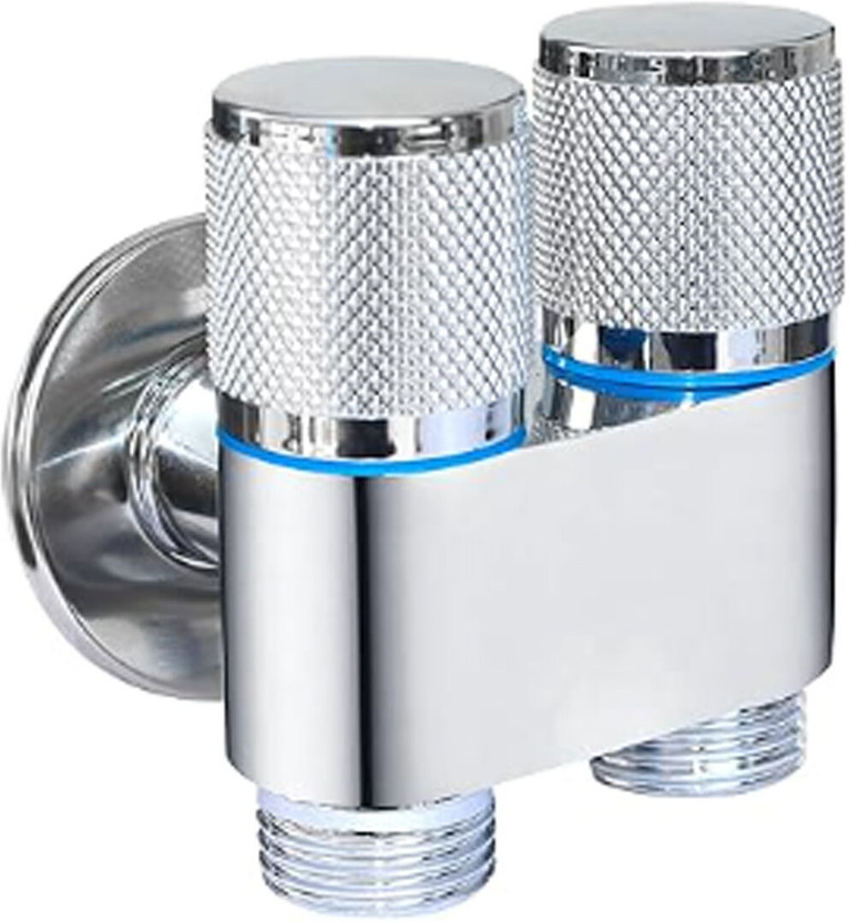 Bhanmati sanitary Items by Bhanmati Sanitary Items 2 in 1 Angle Cock Silver | Angle Valve | 2 Way Angle Valve (Pack of 1) Angle Cock Faucet(Wall Mount Installation Type)