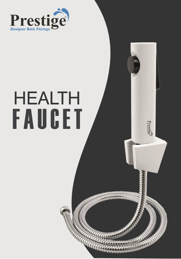 Prestige KHL21 ABS with SS-304 Grade 1mtr Flexible Hose Pipe and Hook Health  Faucet(Wall Mount Installation Type)