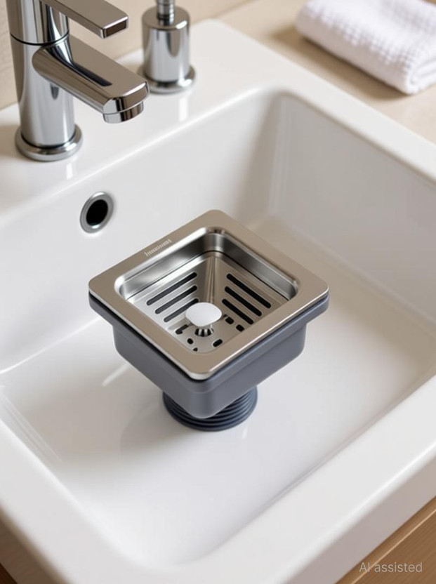 Imaashi by Imaashi Square Waste Coupling Sink System for Effortless Drainage and Maintenance Sink Coupling Health  Faucet(Wall Mount Installation Type)