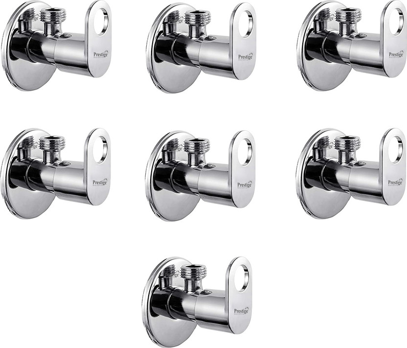 Prestige Premium quality Stainless steel Max Angle Valve -Set of 7 Bib Tap Faucet(Wall Mount Installation Type)