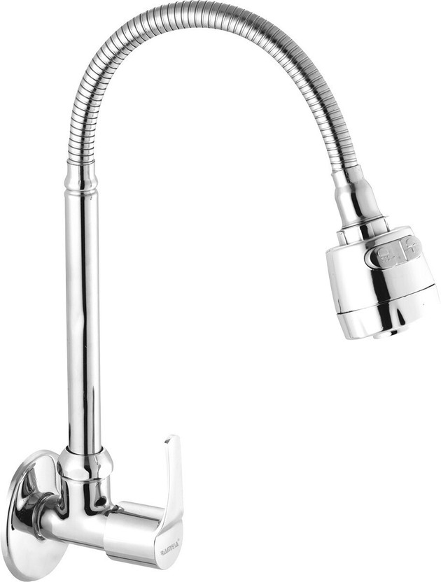 Ramya Sink Spray Topaz- Wall Mounted | Heavy Brass Body & Knob | SS304 Rust Resistant Flexible Spout | Dual Flow Sink Tap Faucet(Wall Mount Installation Type)