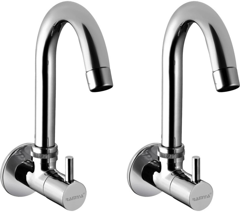 Ramya Brass Sink Cock Pack OF 2 For Kitchen And Bathroom Tap Sink Tap Faucet(Wall Mount Installation Type)