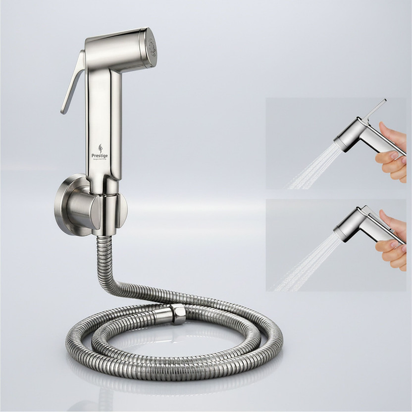 Prestige High Pressure with 1 mtr Flexible SS Tube and Hook Health  Faucet(Wall Mount Installation Type)