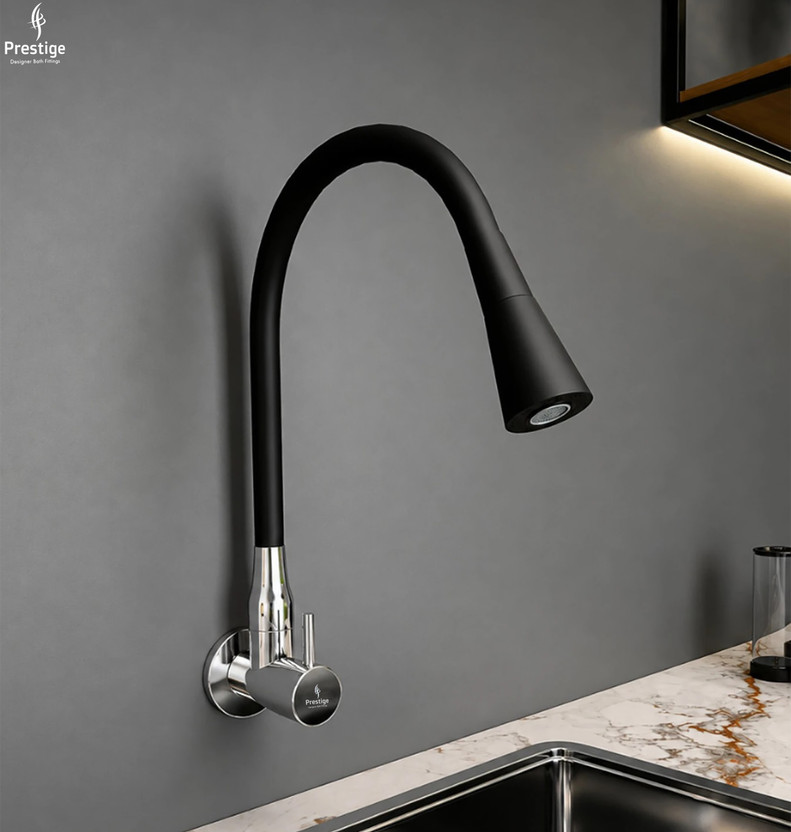 Prestige SmartBuy Flexible Sink Faucet Cold Water Tap Dove Pillar SmartBuy Flexible Sink Cold Water Dove Sink Tap Faucet(Wall Mount Installation Type)