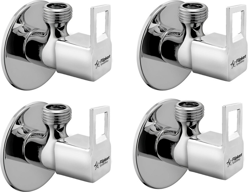 Flipkart SmartBuy Squarecut Brass Angular tap_P-4 Angle Valve With Wall Flange | Stop Valve for Bathroom & Kitchen (Pack of 4) Angle Cock Faucet(Wall Mount Installation Type)