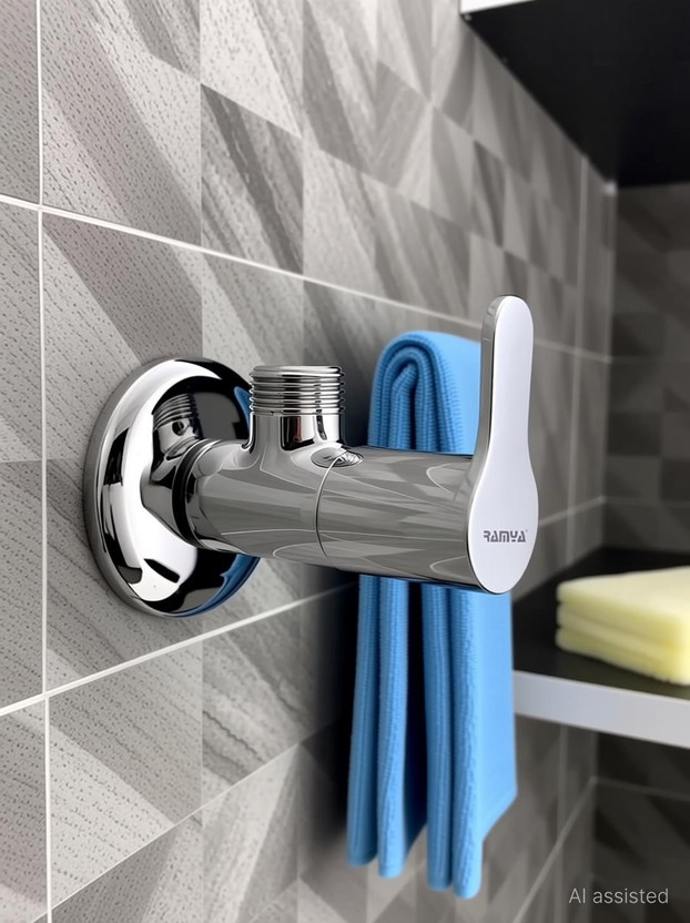 Ramya by Na Eva Angle Cock Pack OF 1 Heavy Stainless Steel Premium Quality For Bathroom And Kitchen tap Brass Angle Cock Faucet(Wall Mount Installation Type)