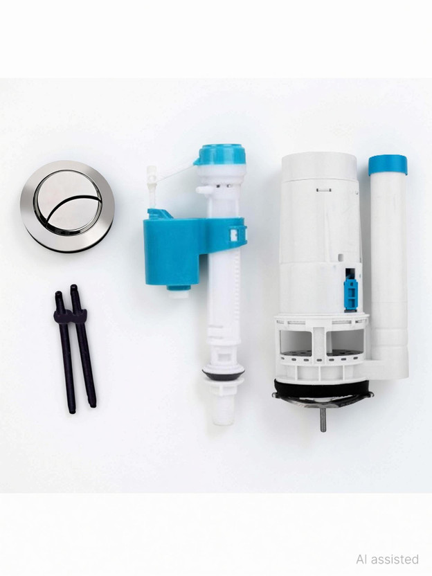 BSI BSI by Bhanmati Sanitary Items BSI448 Water-Saving Plastic Dual Flush Valve, 8.26 Inch Flush Siphon 6-10" Fill Valve with Toilet Repair Kit (Use Single P.C Seat) Flush Valve Faucet(Wall Mount Installation Type) - Flipkart Deal