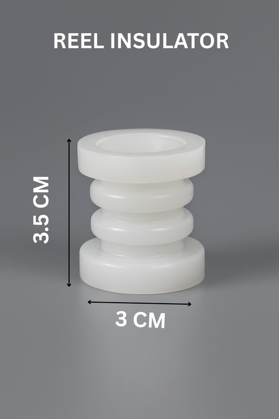 Toyo White Reel Insulators For Electric Fence Use In Garden,Farm,(Pack Of 100) Polypropylene Fence Post(3.5 cm)