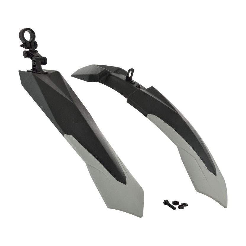 Dark Horse Bicycle Dual Tone Front & Rear Mudguard Clip-on Front & Rear Fender(Grey)