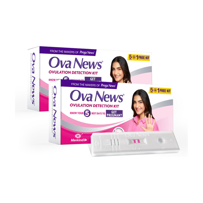 Ova News Detection Kit from Prega News Identifies Fertile Days Ovulation Kit(12 Tests, Pack of 2)