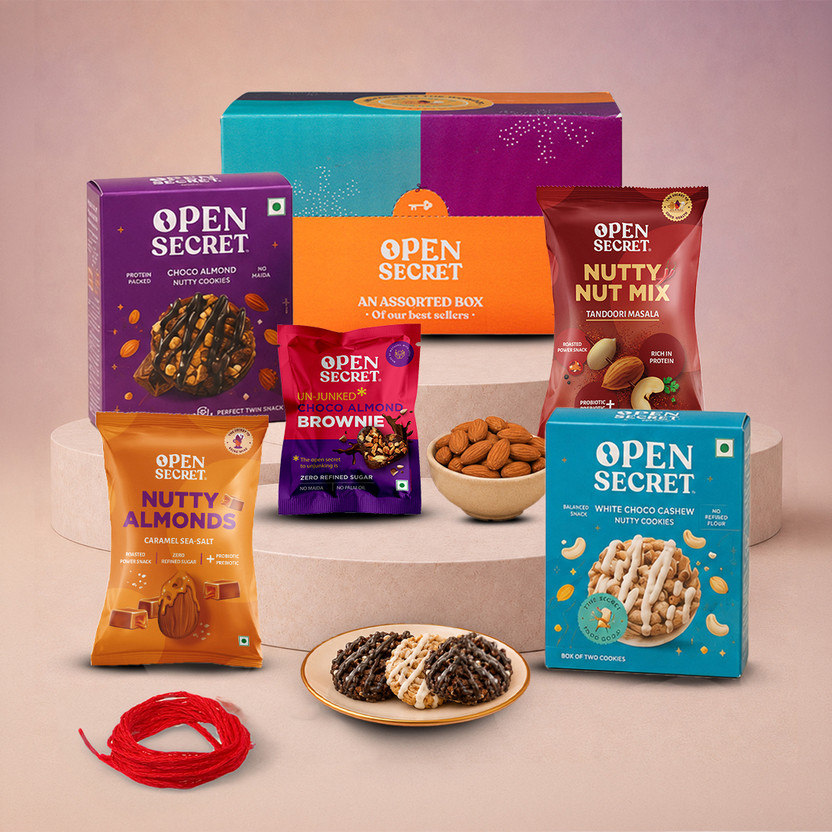 OPEN SECRET Festive Chocolate Hamper | Assorted Chocolate Cookies | Gift Pack of 5 Assorted Gift Box(Multicolor)