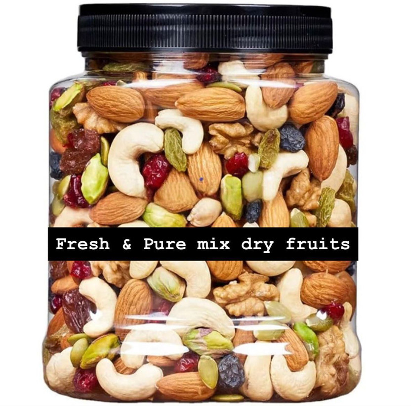 Afgani Farm Luxury Mix Dry Fruits Gift Pack – Premium Assorted Nuts Almonds, Cashews, Raisins, Apricots, Dates, Assorted Seeds & Nuts(1 x 1 kg)