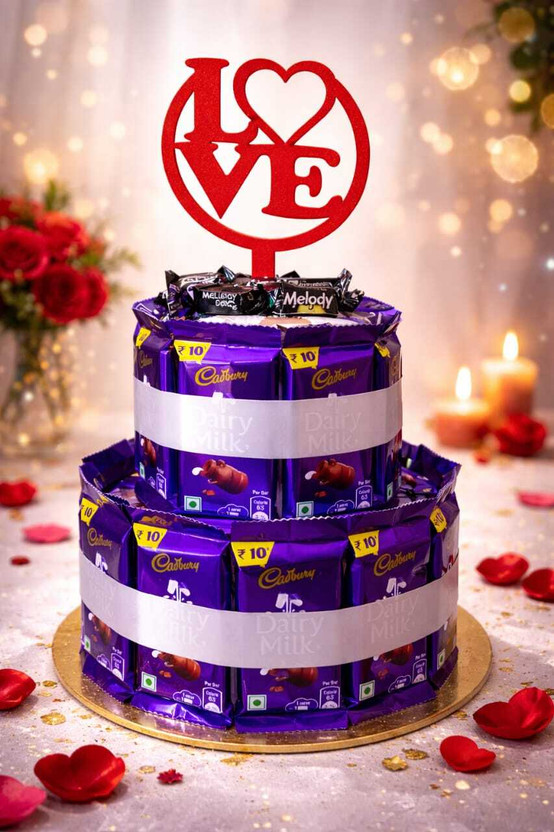 Cadbury gift set|gift box|gift hamper|gift for girlfrienf,boyfriend,wife 44 chocolate Paper Gift Box(Blue)