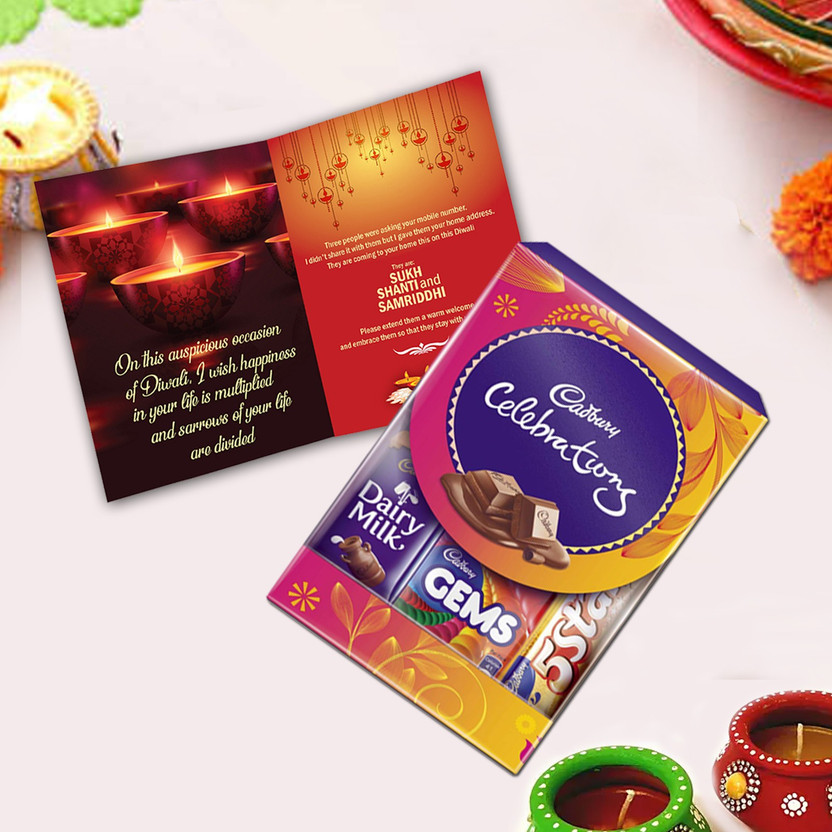 Midiron Diwali Gift Hamper with Chocolate Box For Special One, Relative Paper Gift Box(Multicolor)