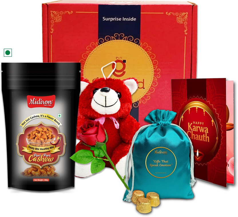 ME&YOU Traditional Karwa Chauth Gift Hamper for Wife, KarwaChauth Surprise Gift Box Assorted Gift Box(Multicolor)