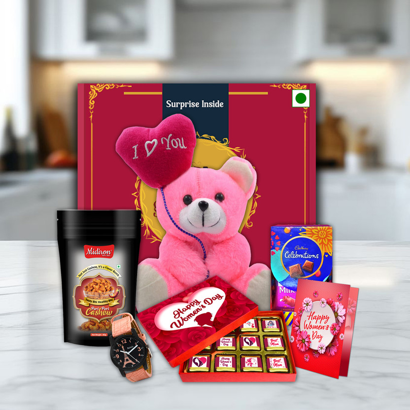 Midiron Perfect Women’s Day Chocolate Hamper for Girls– Luxury Gift for Sister, Wife Assorted Gift Box(Multicolor)