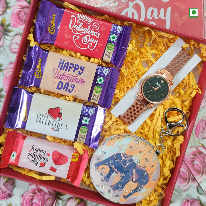 Chocoloony Valentine Day Chocolate Unique sweetheart Gifts For Girlfriend Wife love special Paper Gift Box(Red)