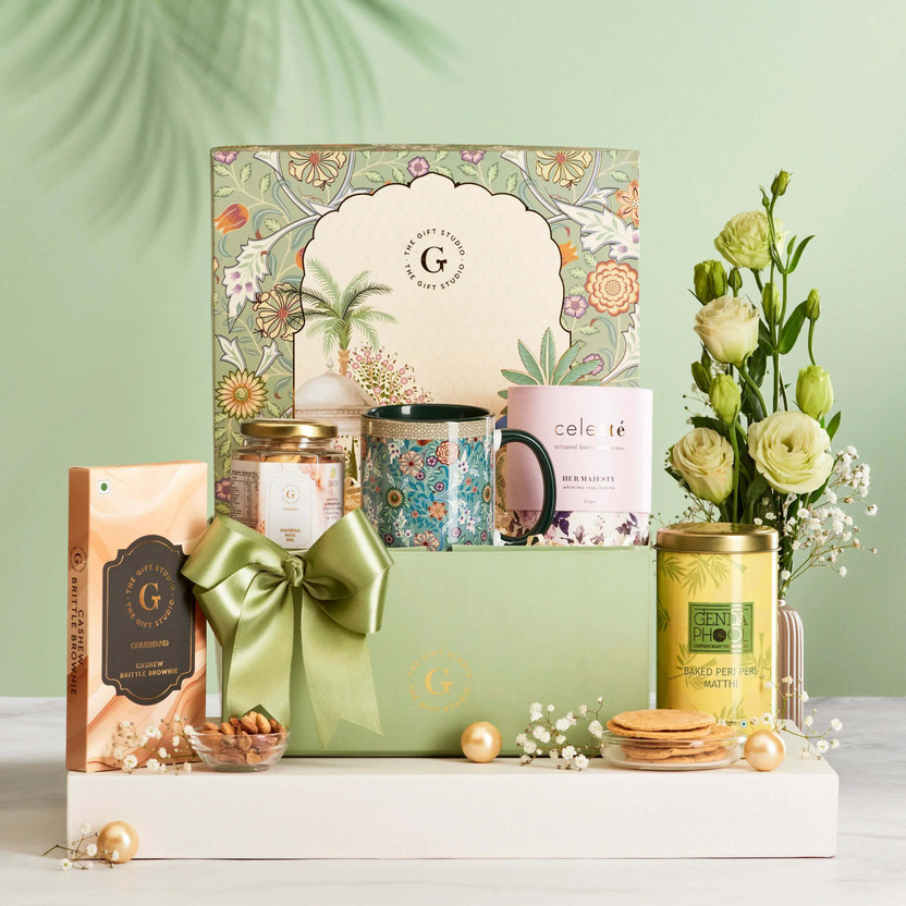 The Gift Studio Royal Tea Ritual Hamper I Gift Box for Weddings, Invitations & Corporate Gifting Assorted Gift Box(Multicolor)