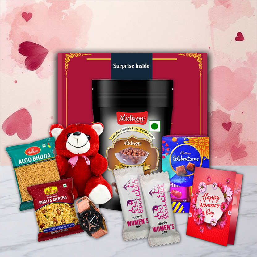 Midiron Gift a Unique Women’s Day Chocolate Hamper – Perfect Luxury Treat for Girlfriend Assorted Gift Box(Multicolor)